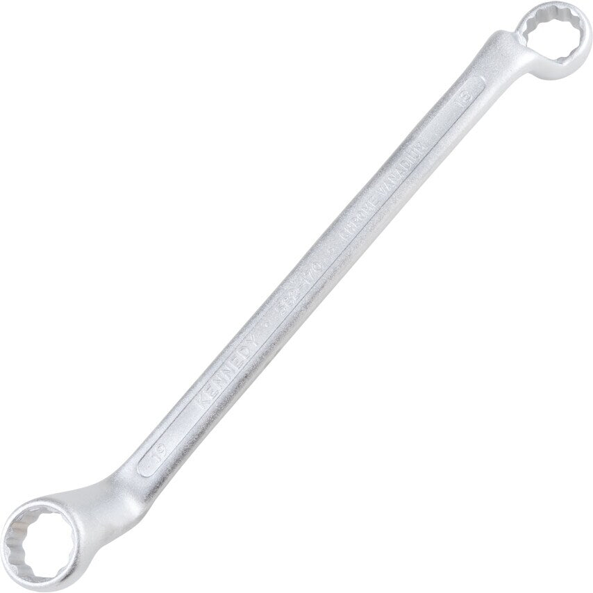 Metric Double End Ring Spanner, Chrome Vanadium Steel, 18mm x 19mm