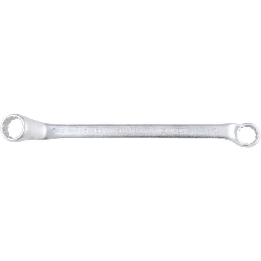 Metric Double End Ring Spanner, Chrome Vanadium Steel, 18mm x 19mm