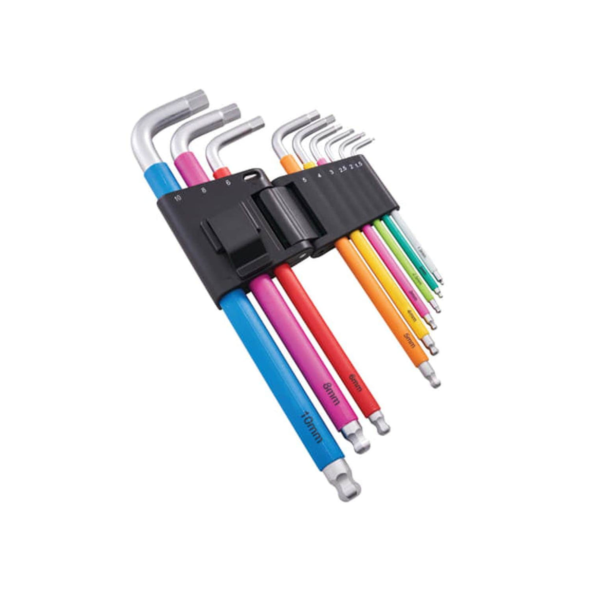Metric Multicoloured Hex Key Set - 9 Piece