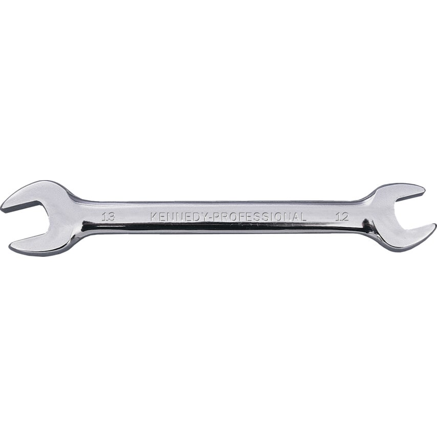 Metric Open Ended Spanner, Double End, Chrome Vanadium Steel, 12mm x 13mm