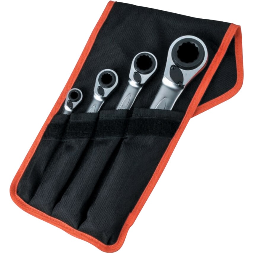 Metric Ratchet Spanner Set, 8 - 27mm, Set of 4