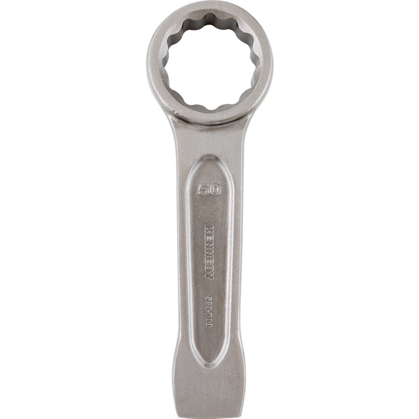 Metric Ring Slogging Spanner, Chrome Satin Hardened Steel, 50mm