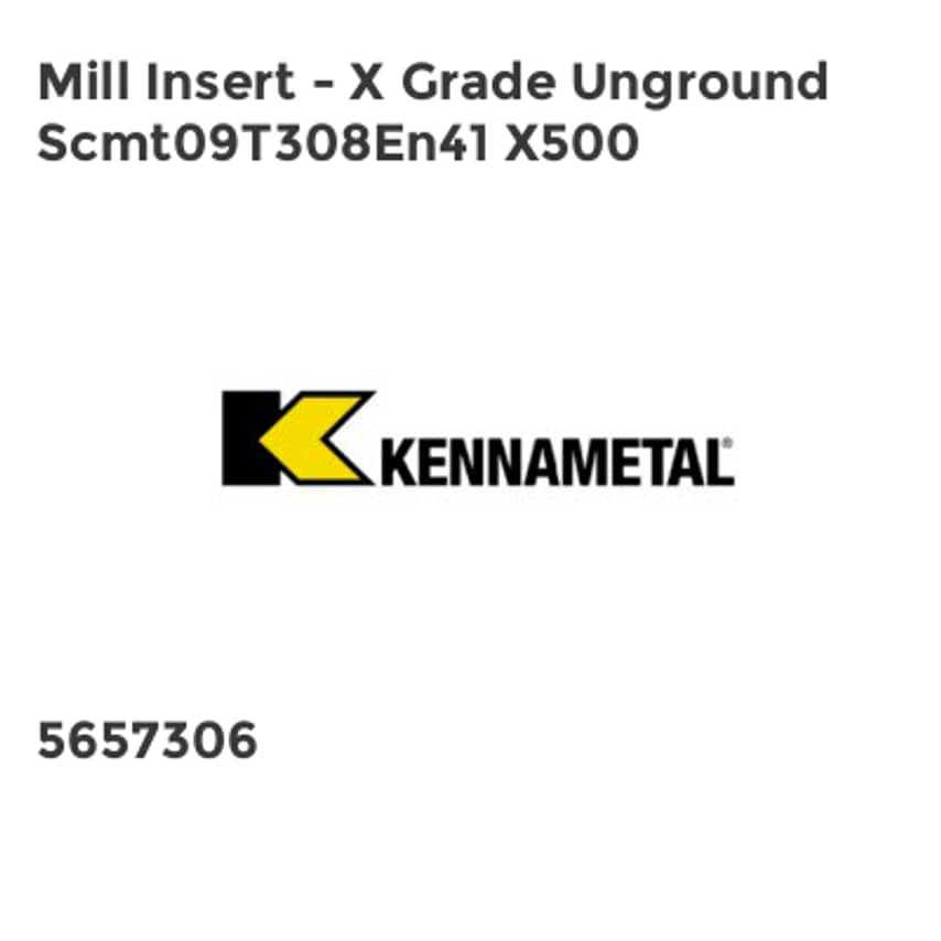 Mill Insert - X Grade Unground Scmt09T308En41 X500
