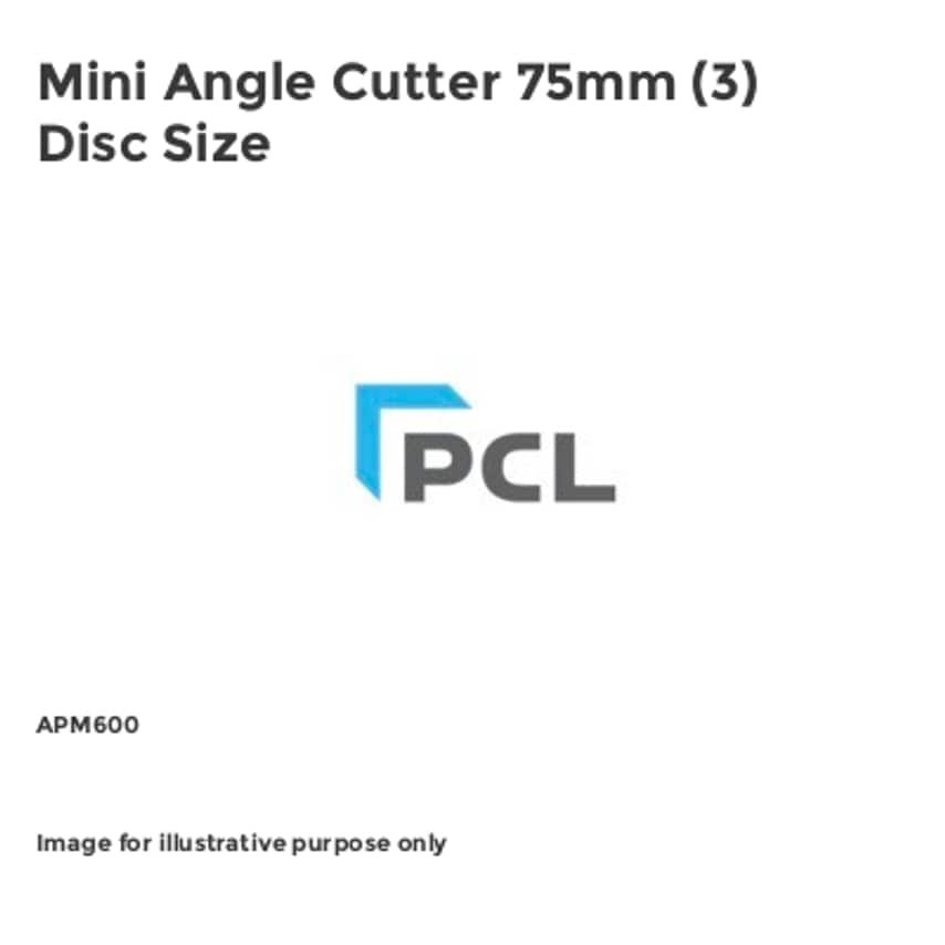 Mini Angle Cutter 75mm (3) Disc Size APM600