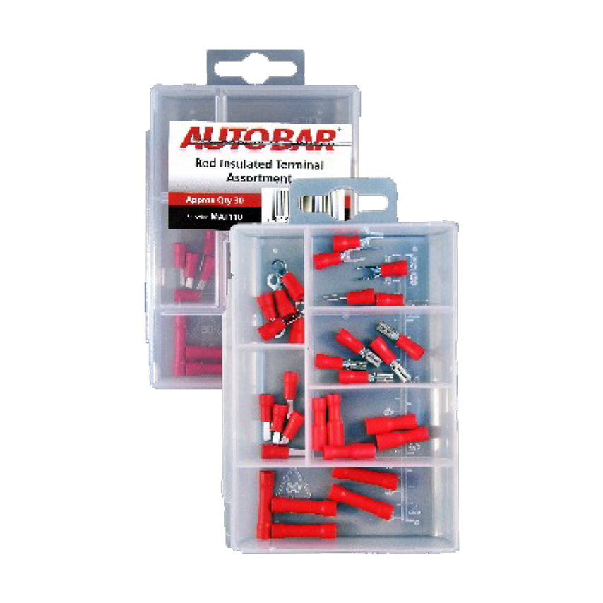 Mini Assorted Tray Red Insulated Terminals - MAT110