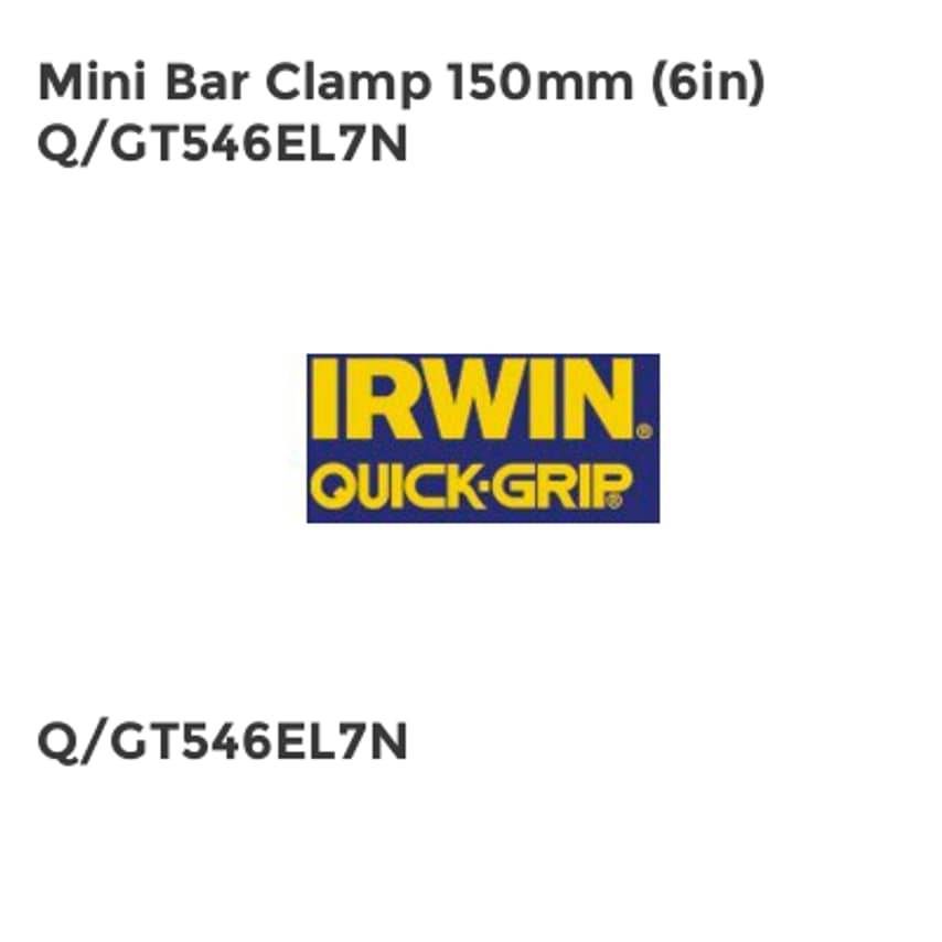 Mini Bar Clamp 150mm (6in) Q/GT546EL7N