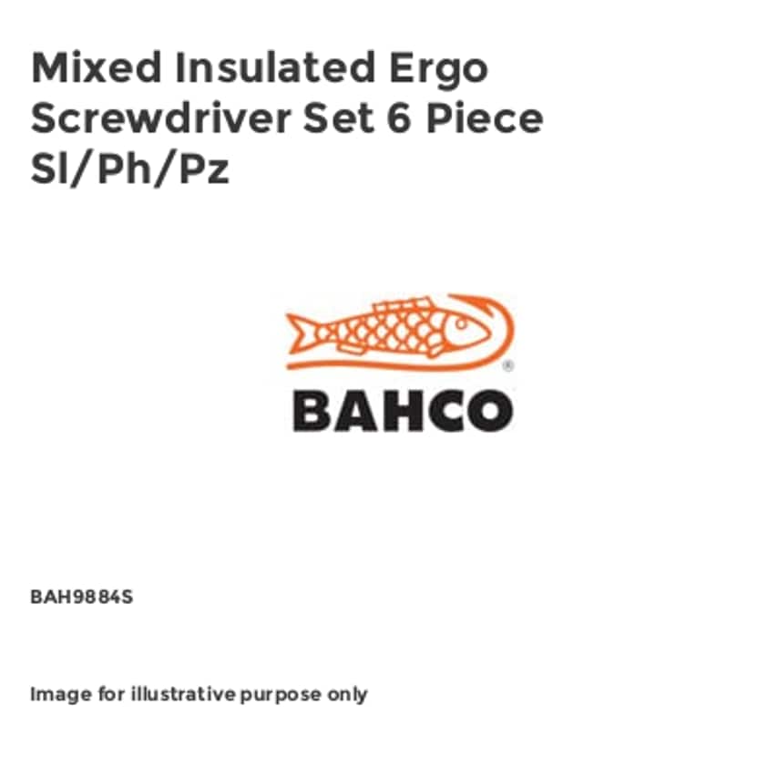 Mixed Insulated Ergo Screwdriver Set 6 Piece Sl/Ph/Pz