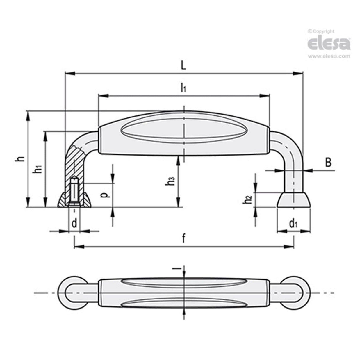 Mmt Handles for Heat Insulation Steel and Technopolymer MMT.130 M5
