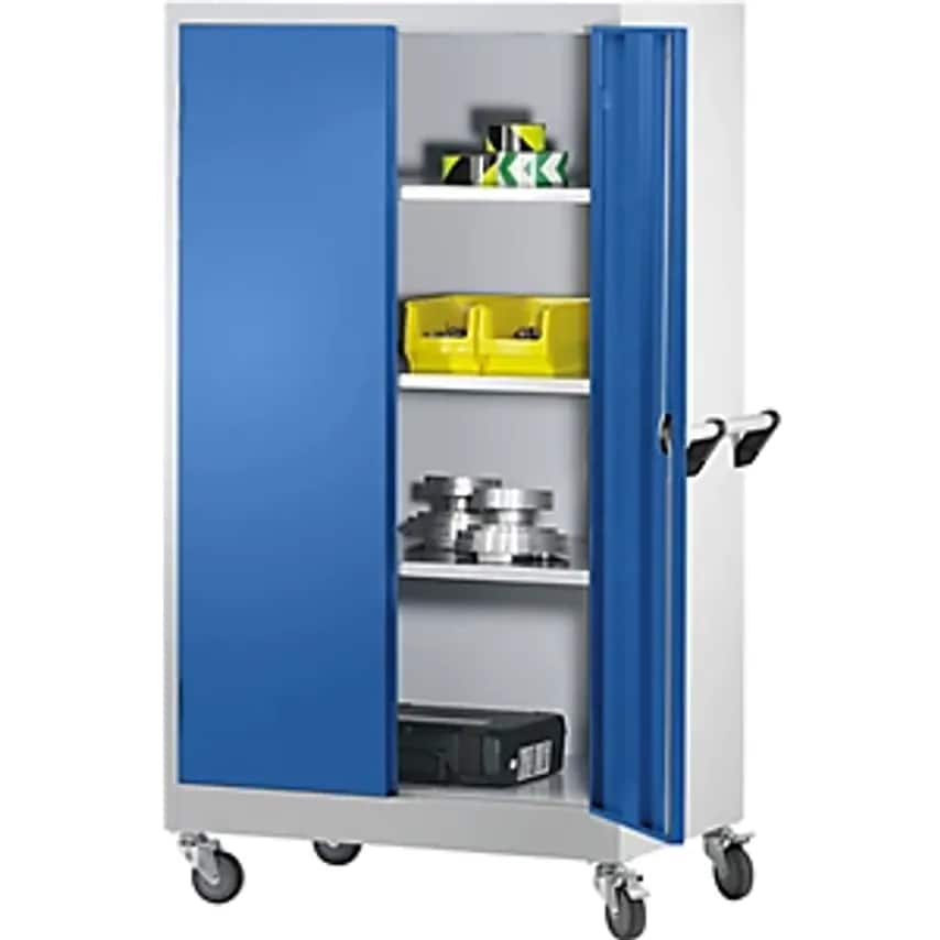 Mobile Cupboard, HxWxD 1680 X 920 X 610mm, Gentian Blue RAL 5010