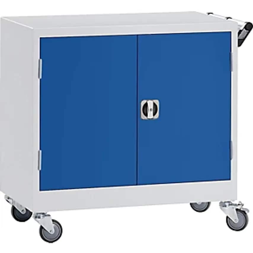 Mobile Cupboard, HxWxD 920 X 920 X 610mm, Gentian Blue RAL 5010