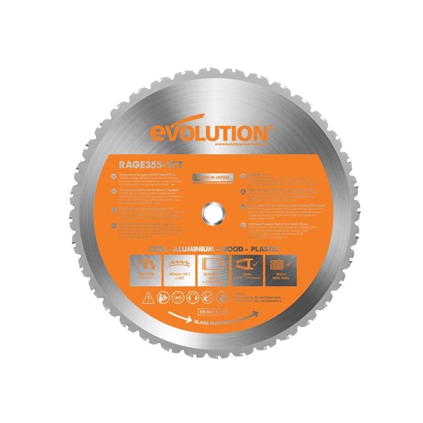 Multi-Material Chop Saw Blade 355 x 25.4mm x 36T EVL355MULTI