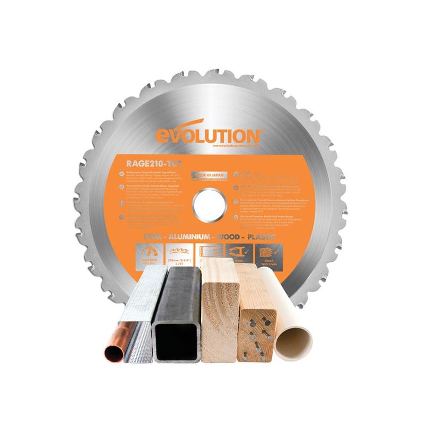 Multi-Material Mitre Saw Blade 210 x 25.4mm x 24T EVL210MULTI