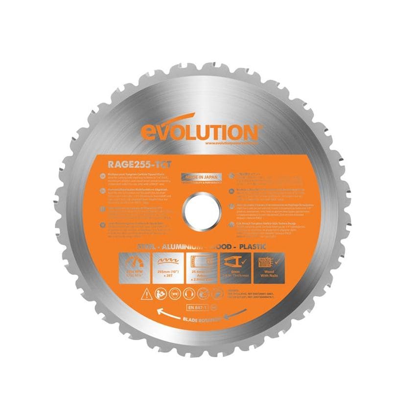 Multi-Material Mitre Saw Blade 255 x 25.4mm x 28T EVL255MULTI