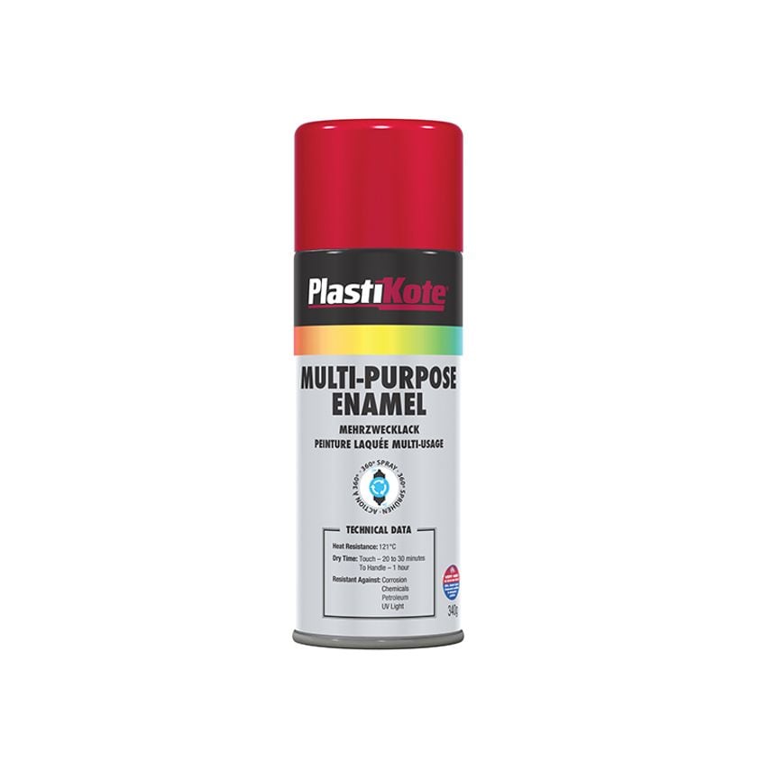 Multi Purpose Enamel Spray Paint Gloss Red 400ml PKT60104