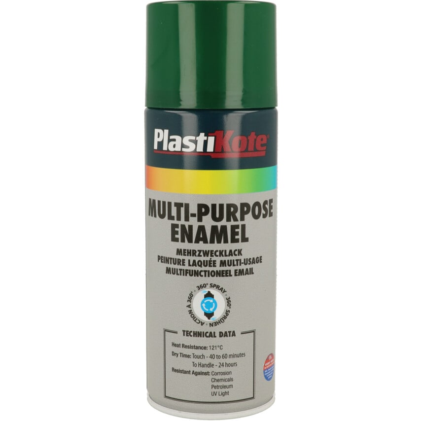 Multi-purpose Gloss Green Enamel Aerosol Paint - 400ML