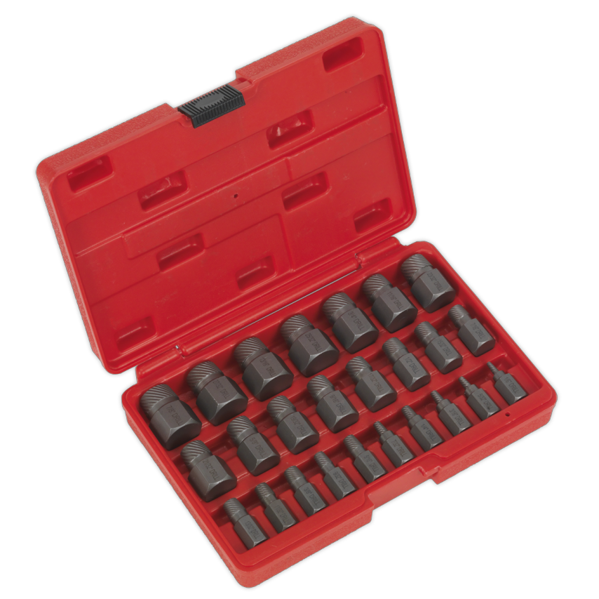 Multi-spline Screw Extractor Set 25 Piece