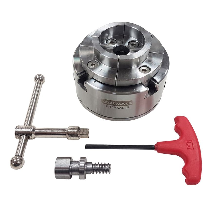 NEXUS3R 95mm Diameter, 4 Jaw Geared Scroll Chuck