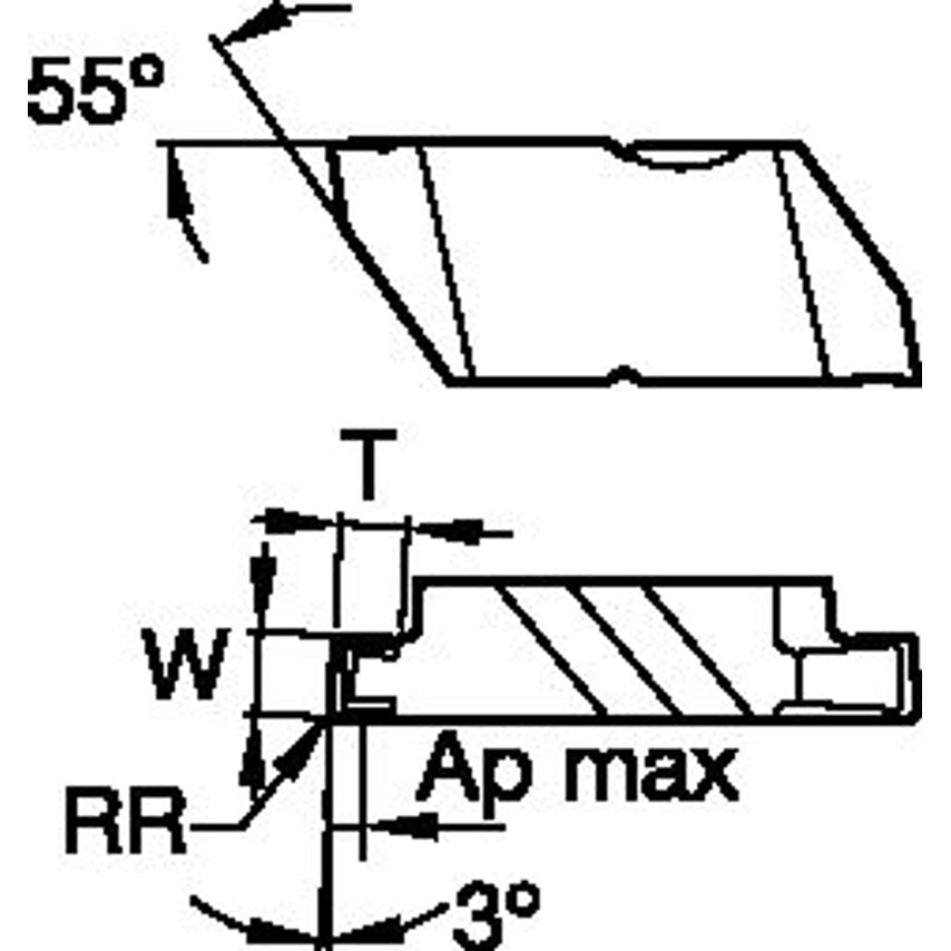 NG2M225LK Top Notch Grooving Insert