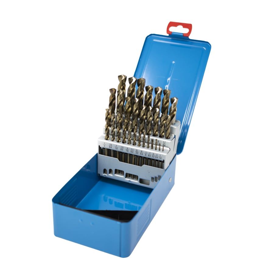 NO29 HSCo DIN338 Jobber Drill Set 1/16" - 1/2" X 1/64"