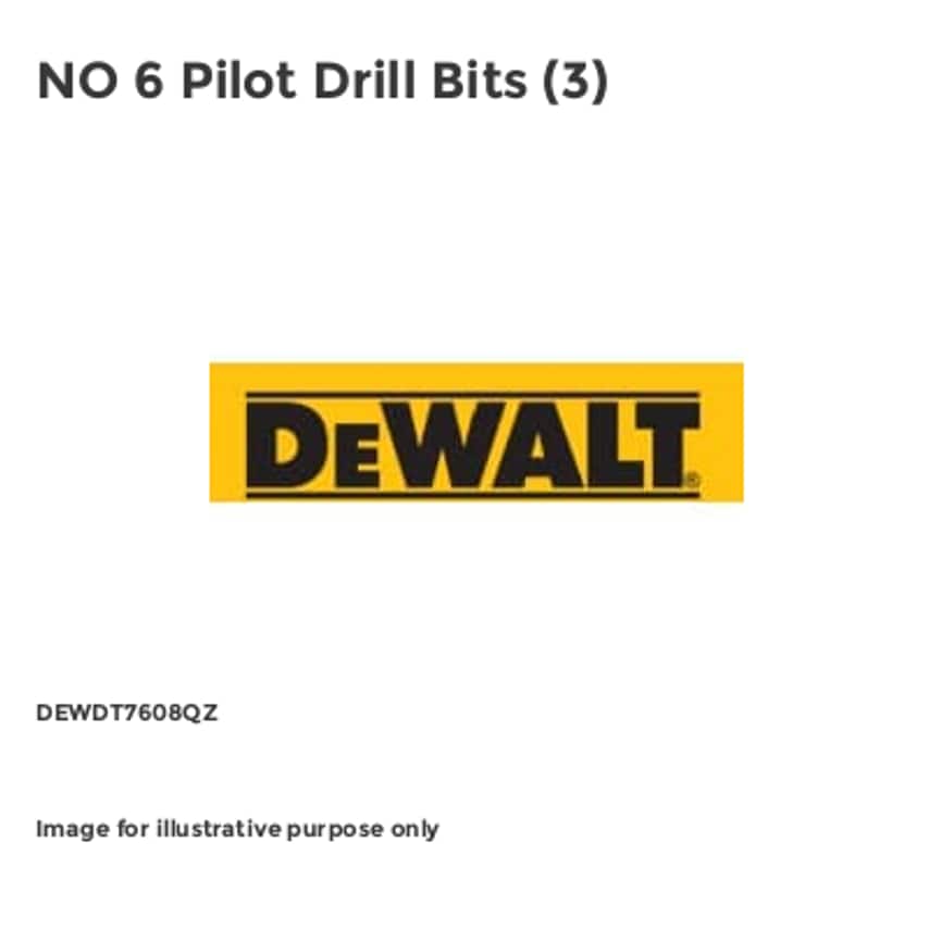 NO 6 Pilot Drill Bits (3)
