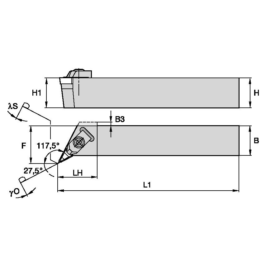 NVOCR2525M16 Top Notch Holder W25, 0MM L150,