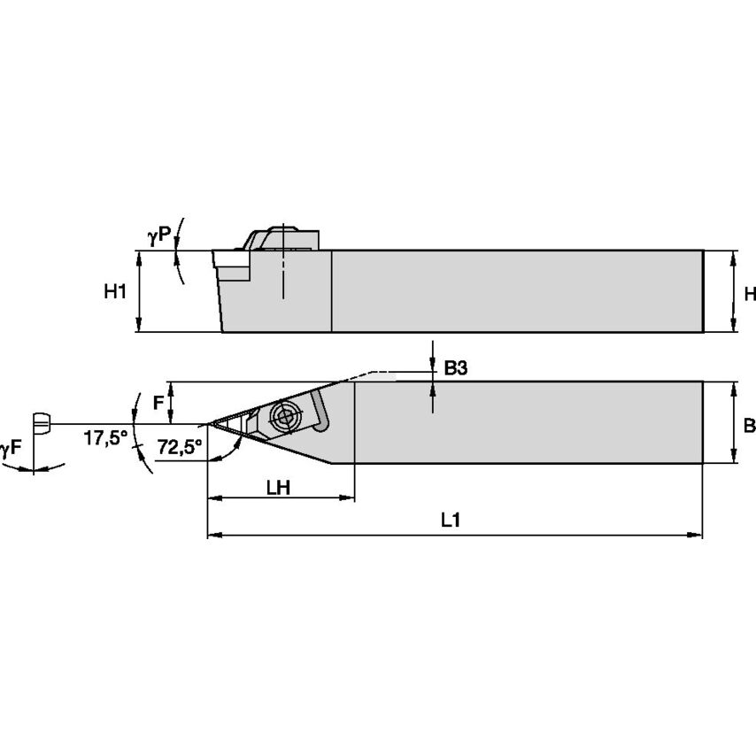 NVVCN2525M16 Top Notch Holder W25, 0MM L150,