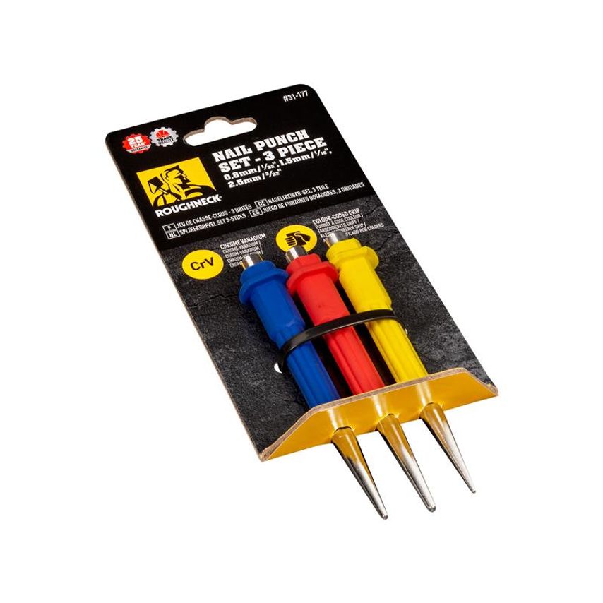 Nail Punch Set, 3 Piece ROU31177