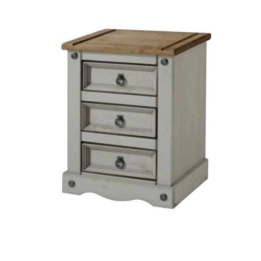 Nairn 3 Drawer Bedside Cabinet