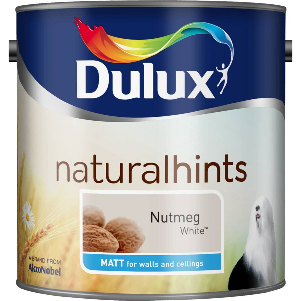 Natural Hints Matt Paint 2.5 Litre Nutmeg White