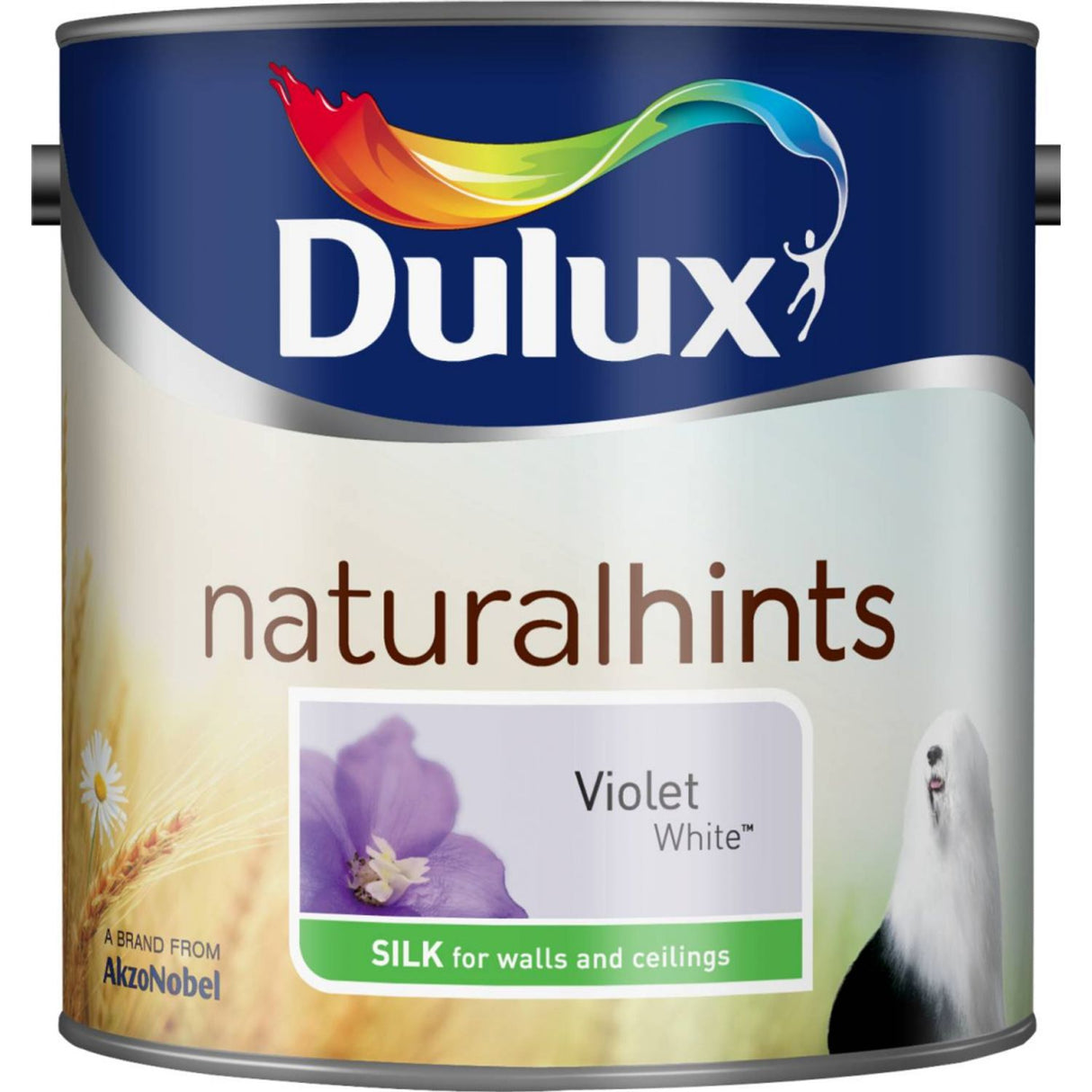 Natural Hints Silk Paint 2.5 Litre Violet White