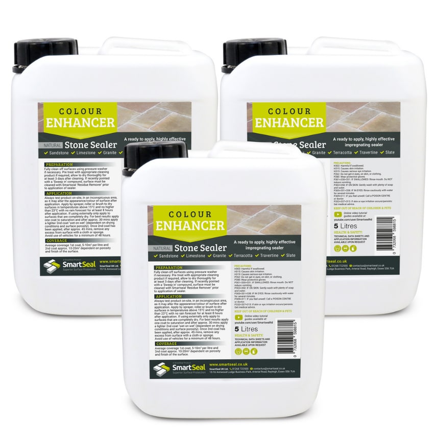 Natural Stone Sealer Colour Enhancer 5 Liter Pack of 3