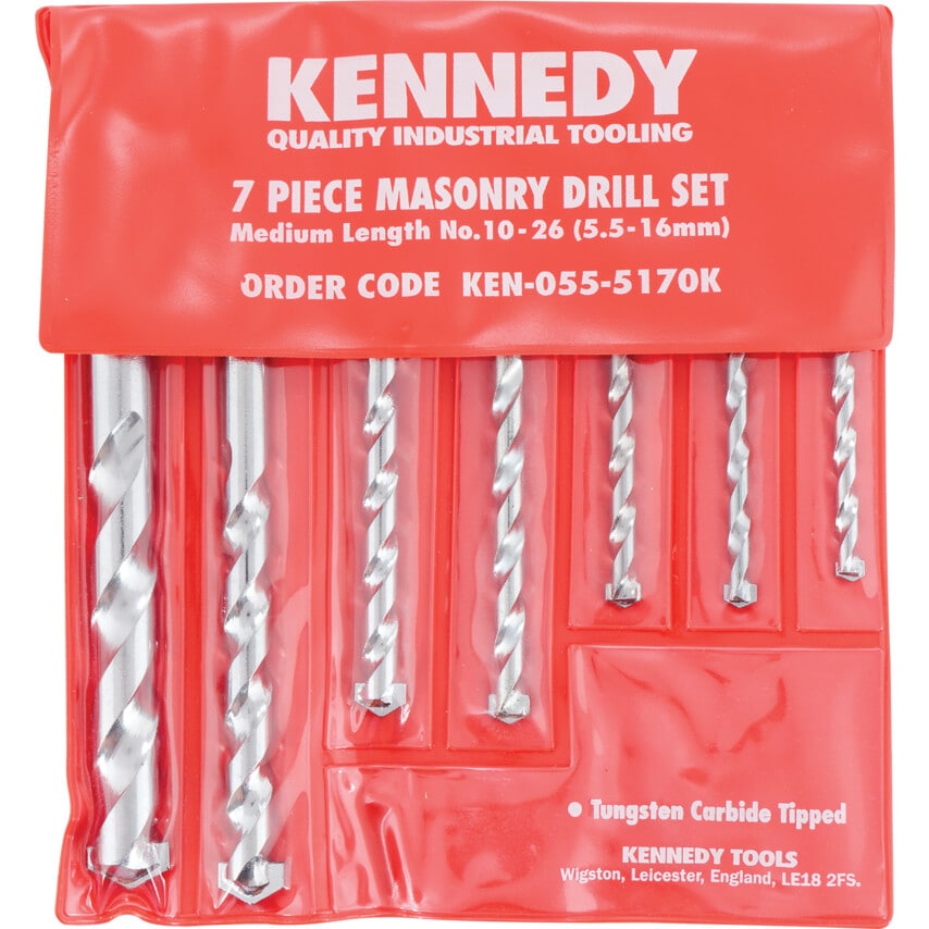 No.10-26 7 Piece Masonry Drill Set