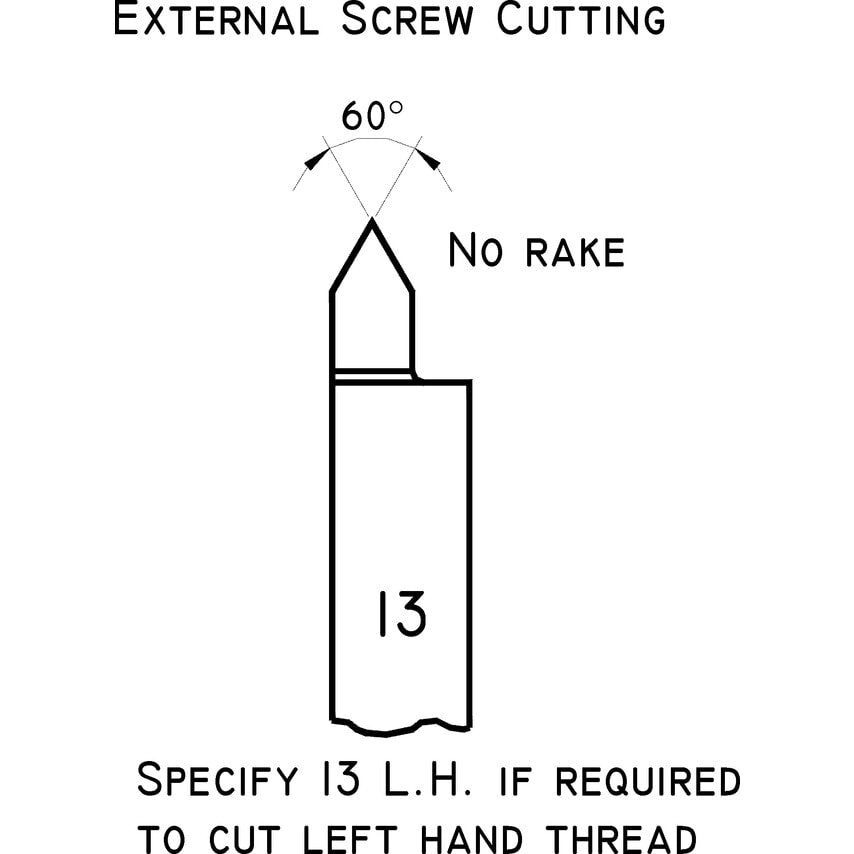 No.13 12 x 12mm R/H HSS Butt Welded Lathe Tool