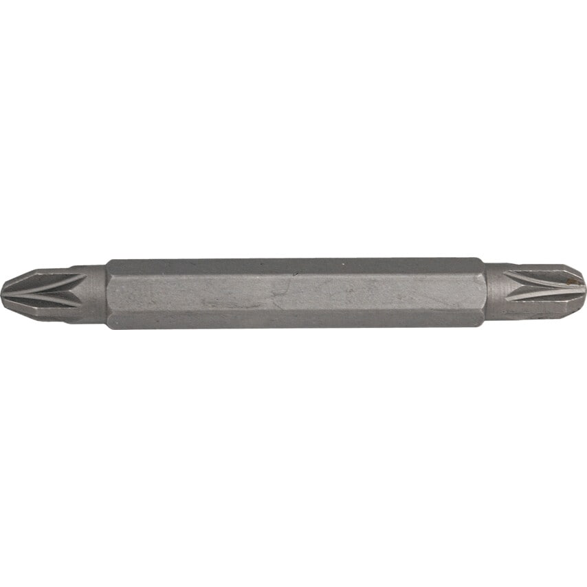 No.1+No2x60mm Pozidriv Screwdriver Bit 1/4" Hex