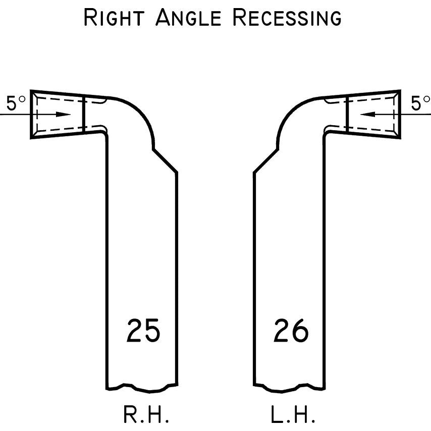 No.25 20 x 20mm R/H HSS Butt Welded Lathe Tool