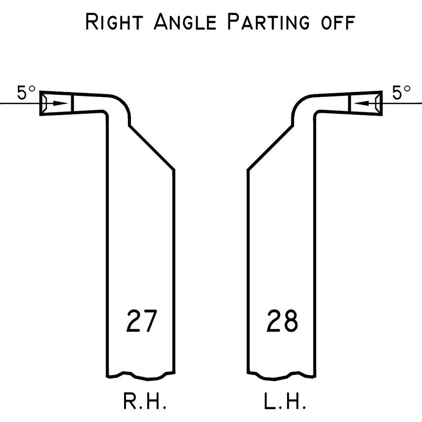 No.27 16 x 16mm R/H HSS Butt Welded Lathe Tool