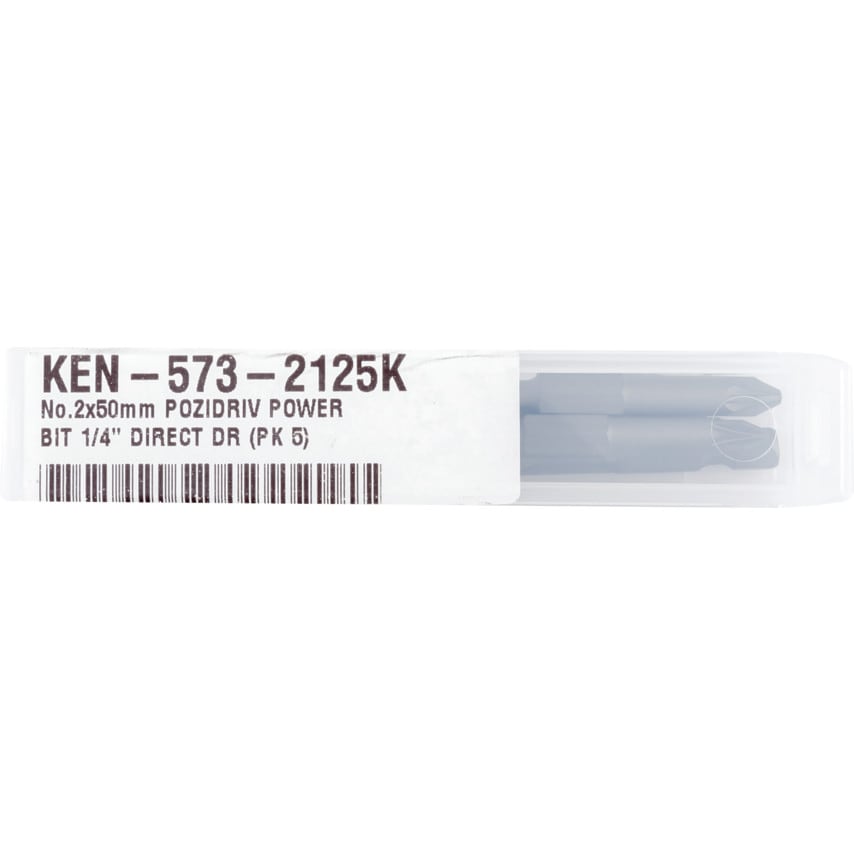 No.2X50mm Pozidriv Power Bit 1/4" Direct DR (Pk 5)