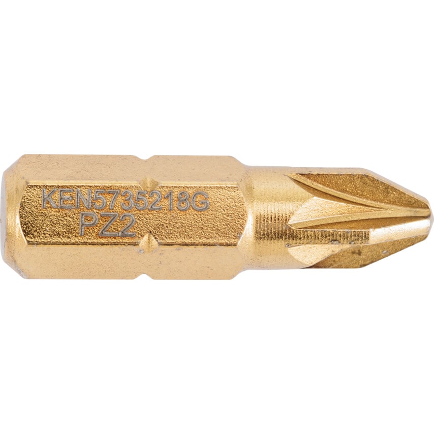 No.2 P/Driv TiN Coated Screwdriver Bit 1/4" Hex STD