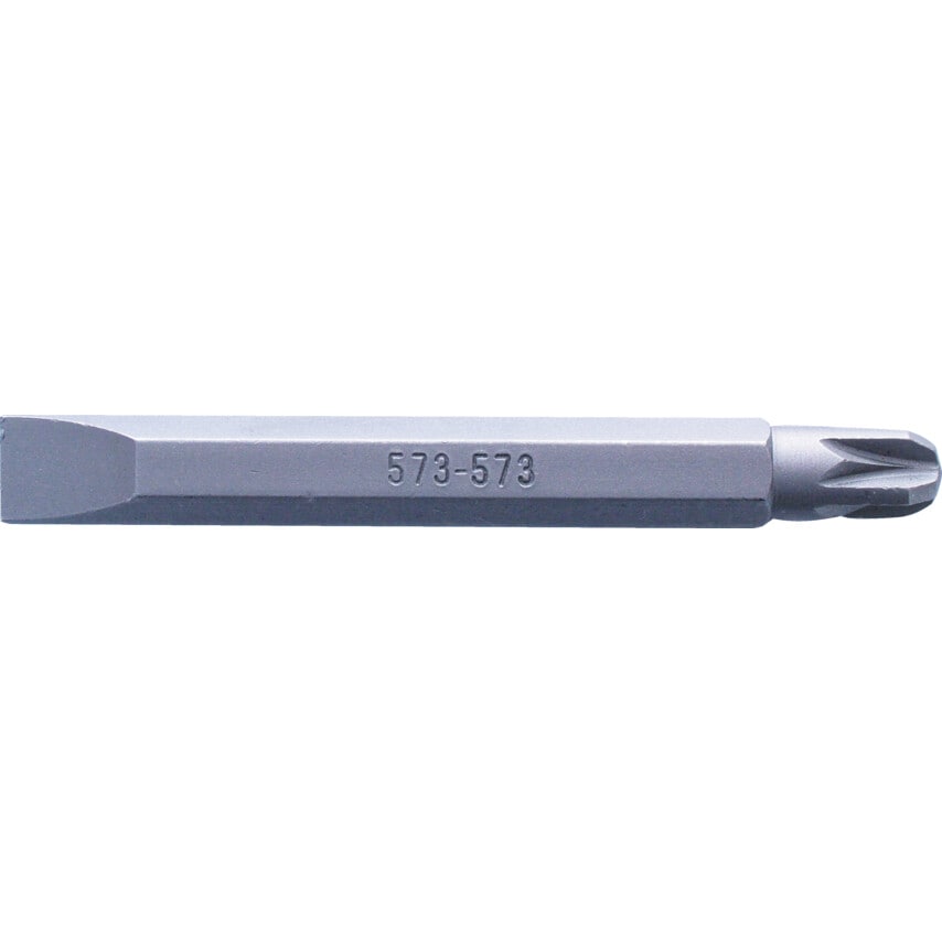 No.3 Pozidriv + 7.0mm Slot Screwdriver Bit 1/4" Hex