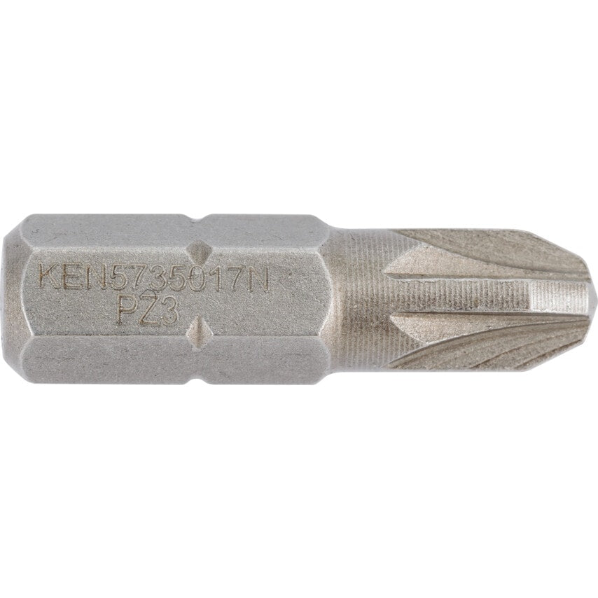 No.3x25mm Pozidriv Screwdriver Bit 1/4" Hex