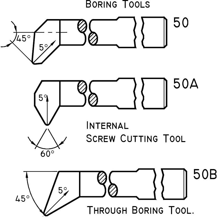 No.50A 20 x 20mm R/H HSS Butt Welded Lathe Tool