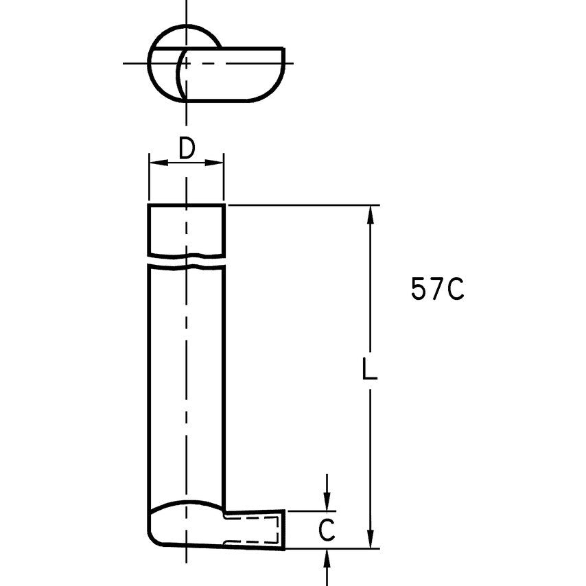 No.57C 8mm Diameter HSS Boring Tool - Zero Rake