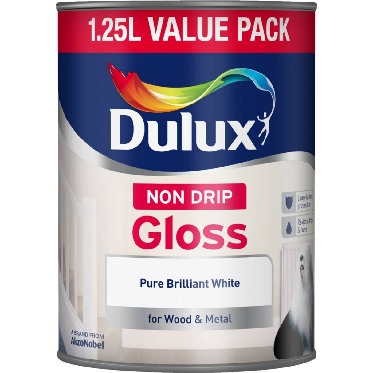 Non Drip Gloss 1.25 Litre Pure Brilliant White - 670317