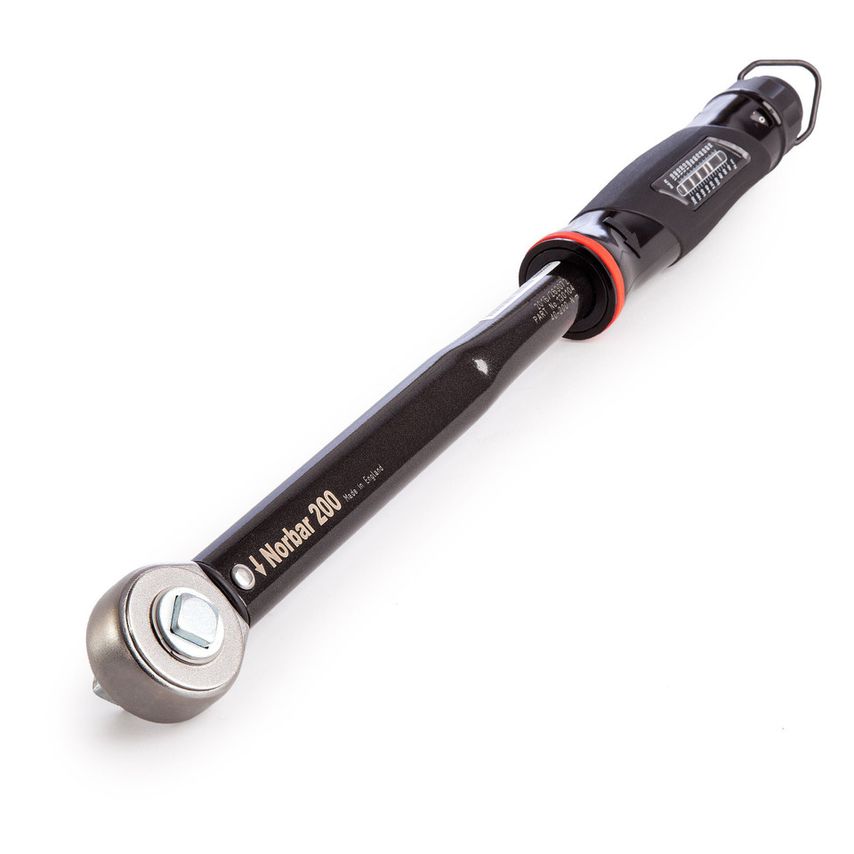 NorTorque 130104 Torque Wrench Model 200 Dual Scale Push Through Ratchet 1/2" Drive 40.0-200.0 Nm 30.0-150.0 Lbf.Ft