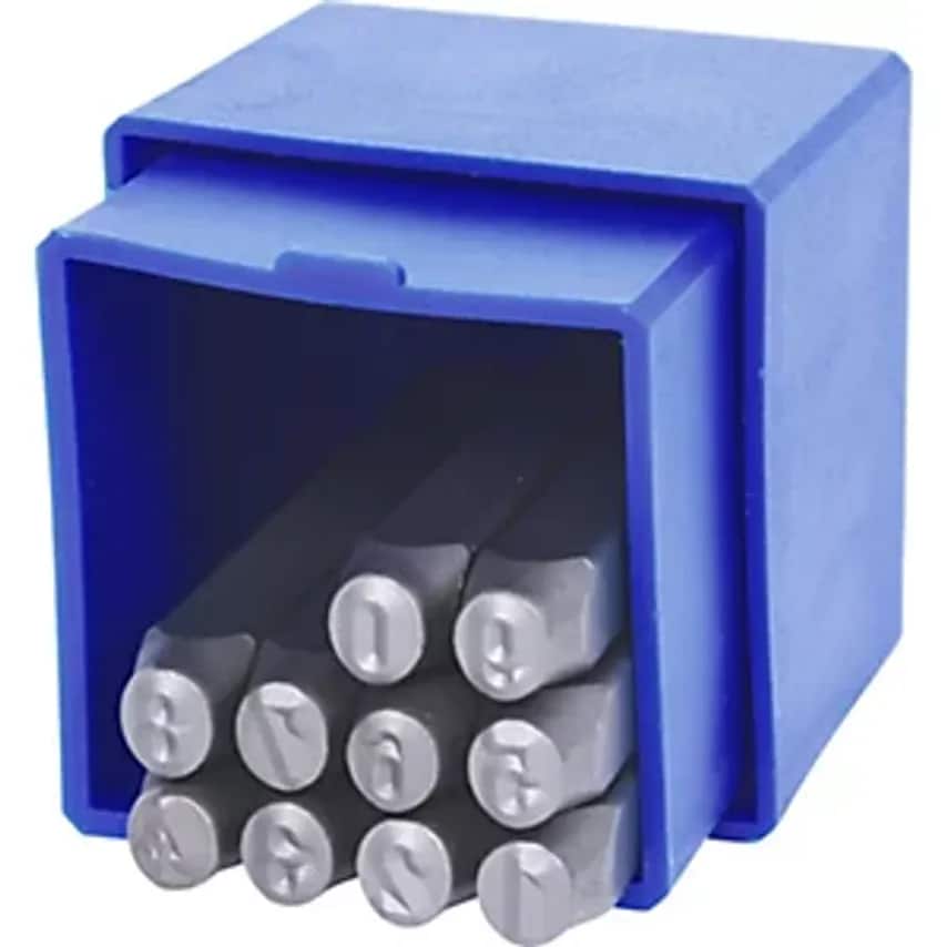 Number Stamping Set 10 Parts Square