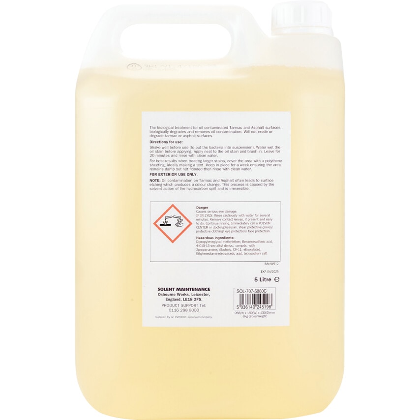 OSRTA-5 Oil Stain Remover Tarmac & Asphalt 5LTR