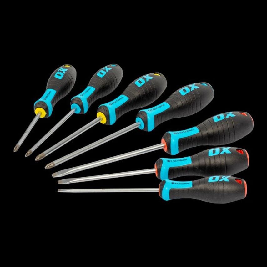 OX Pro 7pc Screwdriver Set Card Display Box