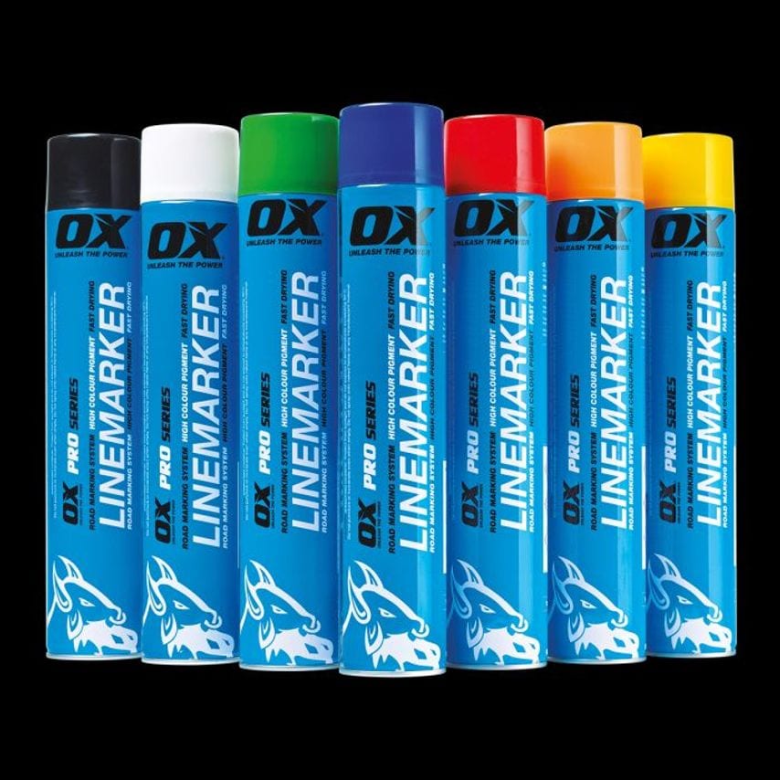 OX Pro Permanent Line Marker Spray Red 750ml