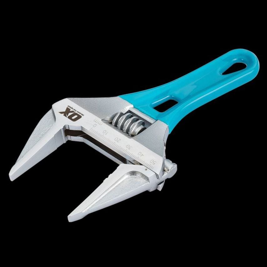 OX Pro Series Adjustable Stubby Wrench (Extra Wide Jaw) 180mm/7"