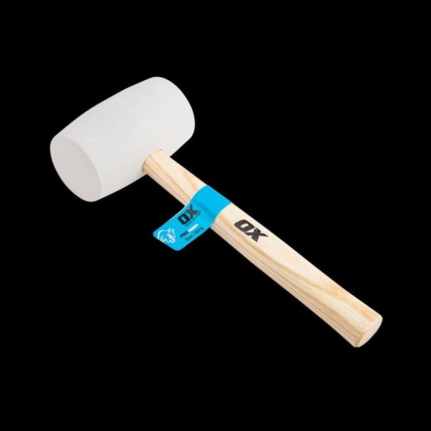OX Pro White Rubber Mallet 24oz/680g